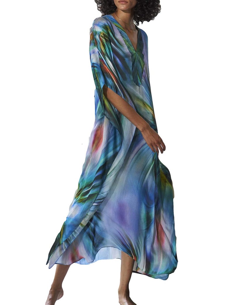 Eddoyee Loose Beach Kaftan Dresses for Women Caftan Swimsuit Cover Up - Image 1